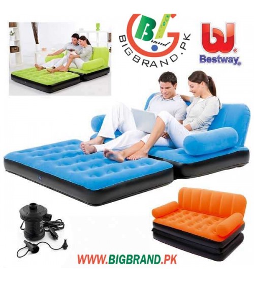 Velvet Color 5 in 1 Air Sofa Bed  with Air Pump